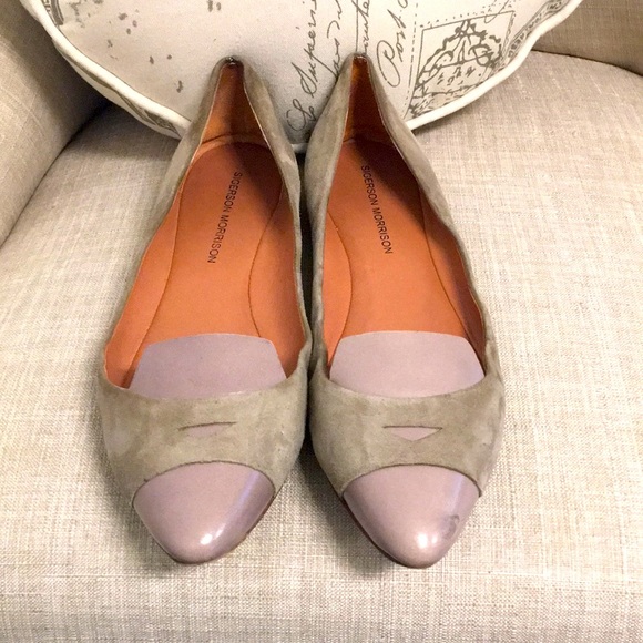 ✨ Moving sale 🚗- Sigerson Morrison Gray Suede Pointed Flats, Size 8.5 - Picture 4 of 6